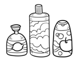 Desenho de 3 sabonetes de banho para colorear