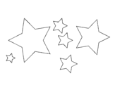 Desenho de 6 estrela para colorear