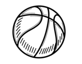 Desenho de A bola de basquete para colorear