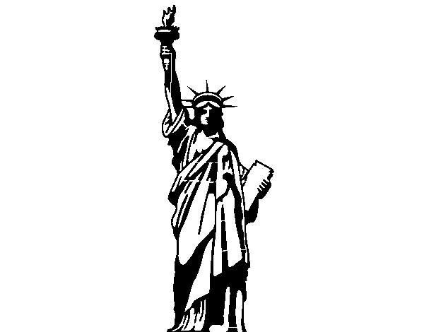 Desenho de A Estátua da Liberdade para Colorir