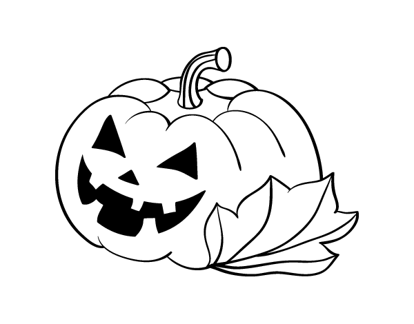 Desenho de Abóbora de Halloween na Cruz para Colorir - Colorir.com