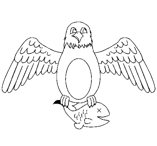Desenho de Águia a caçar para Colorir
