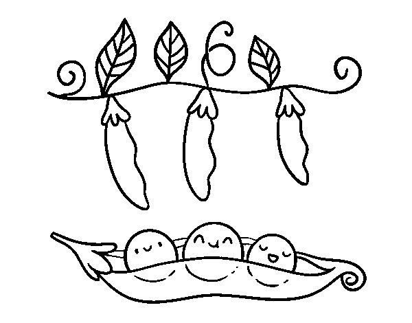 Desenho de Algumas ervilhas para Colorir