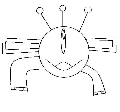 Desenho de Alien para Colorir
