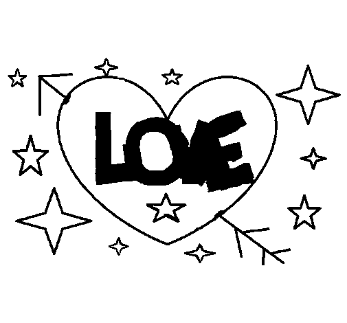 Desenho de Amar para Colorir