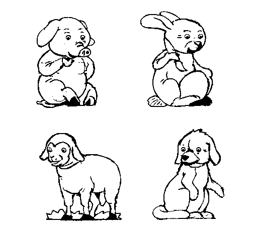 Desenho para pintar - animais 