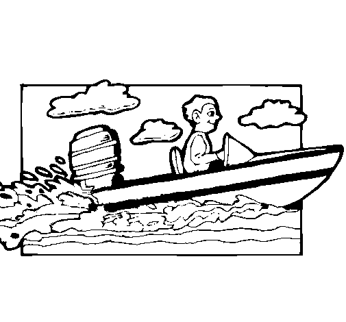 Desenho de Aquáticos barco para Colorir