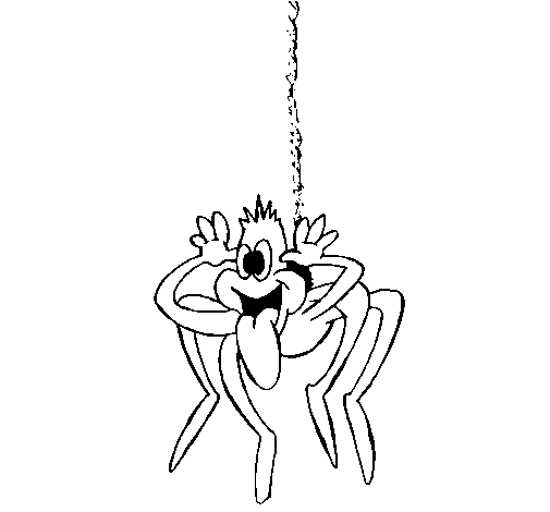 Desenho de Aranha burlona para Colorir