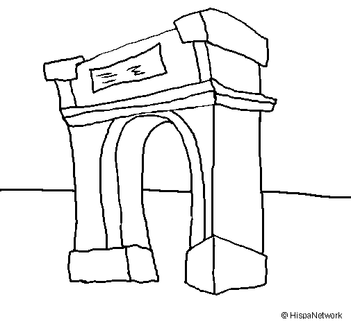 Desenho de Arco do triunfo para Colorir