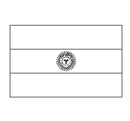 Desenho de Argentina para Colorir