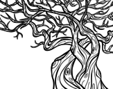 Desenho de Árvore fantasmal para colorear