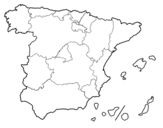 Desenho de As Comunidades Autónomas de Espanha para colorear