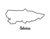 Desenho de Asturias para colorear