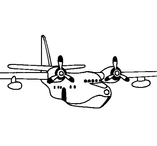 Desenho de Avião  para Colorir