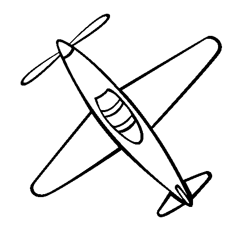 Desenho de Avião III para Colorir