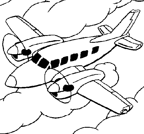 Desenho de Avioneta para Colorir