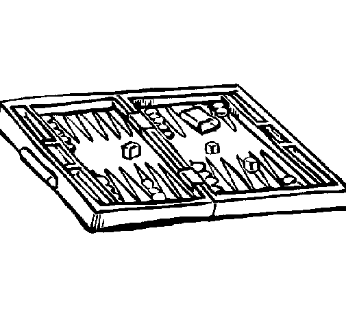 Desenho de Backgammon para Colorir
