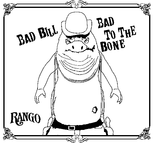 Desenho de Bad Bill para Colorir