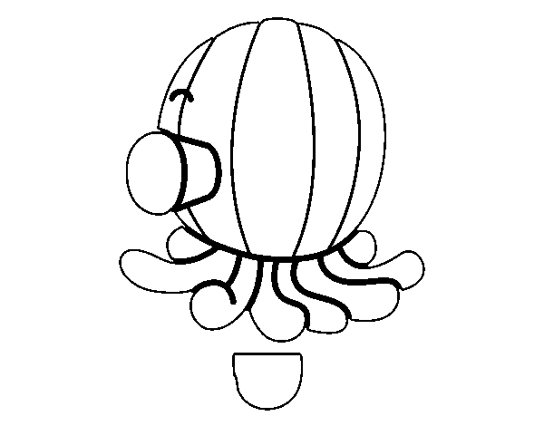 Desenho de Balão-Polvo para Colorir