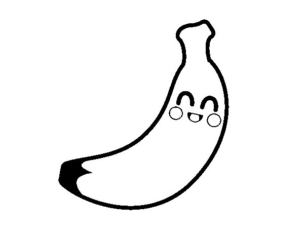 Desenho de Banana das Canárias para Colorir