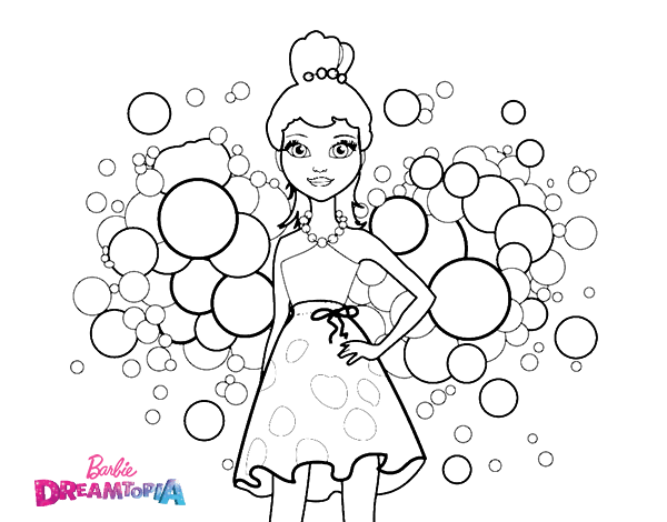Desenho barbie princesa para colorir!