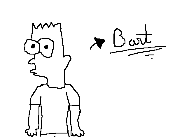 Desenho de Bart pasmo para Colorir