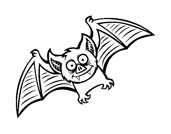 Desenho de Bat amigável para Colorir