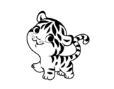 Desenho de Bebê tigre para colorear