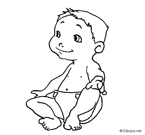Desenho de Bébé III para Colorir