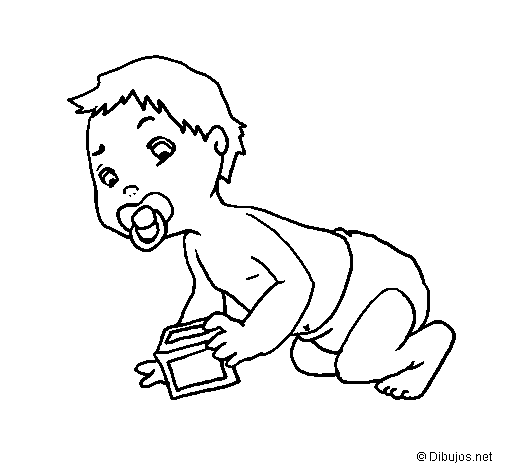 Desenho de Bébé para Colorir