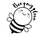 Desenho de Bee my love para colorear