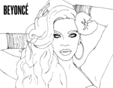 Desenho de Beyoncé para colorear