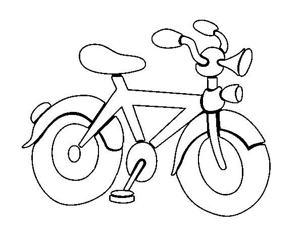 Desenho de Bicicleta com buzina para Colorir