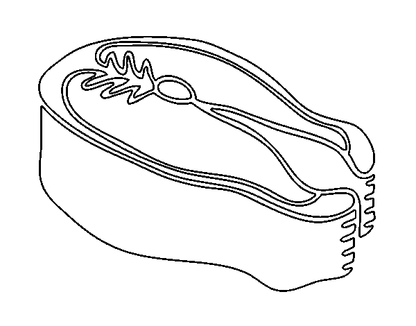 Desenho de Bife de Atum para Colorir
