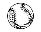 Desenho de Bola beisebol para colorear