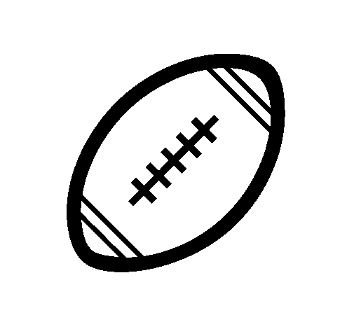 Desenho de Bola de futebol americano II para Colorir