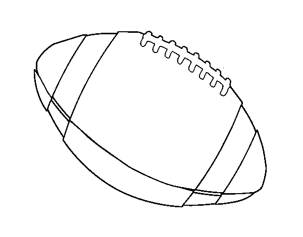 Desenho de Bola de futebol americano. para Colorir
