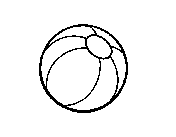 Desenho de Bola de praia para Colorir