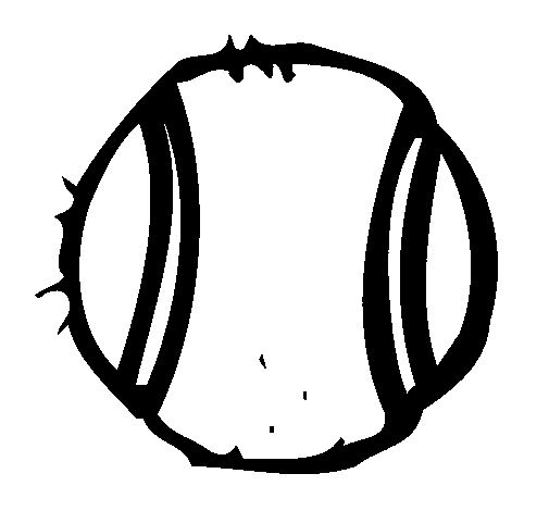 Desenho de Bola de ténis para Colorir