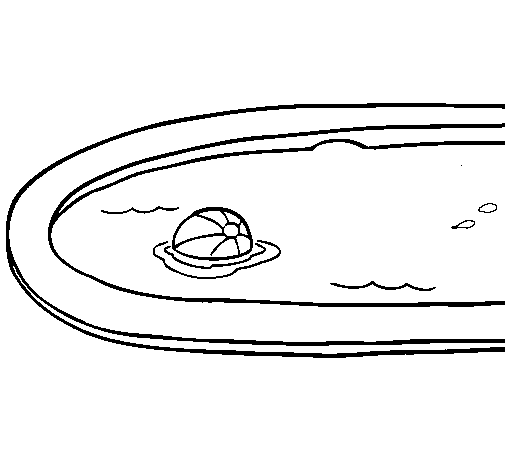 Desenho de Bola na piscina para Colorir