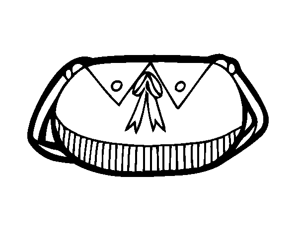 Desenho de Bolsa com arco para Colorir