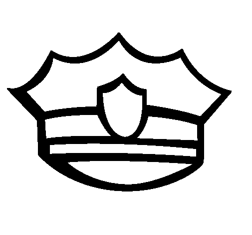 Desenho de Boné de polícia para Colorir