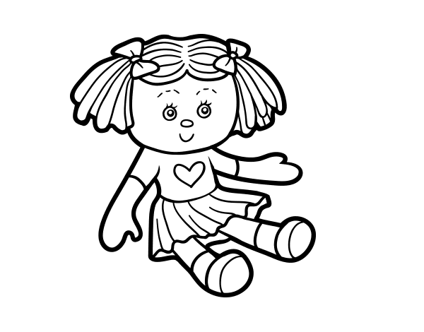 Desenho de Boneca de brinquedo para Colorir - Colorir.com