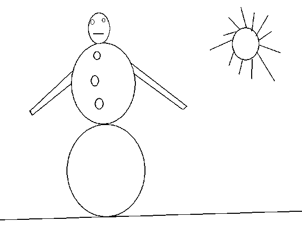 Desenho de Boneco de neve 4 para Colorir