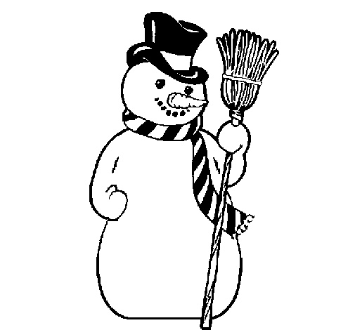 Desenho de Boneco de neve para Colorir