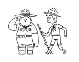 Desenho de Boy Scouts para colorear
