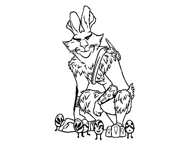 Desenho de Bunny, Coelhinho da Páscoa para Colorir