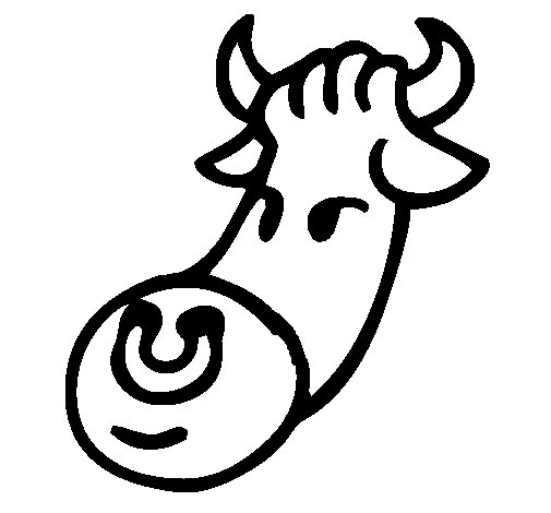 Desenho de Cabeça de vaca para Colorir