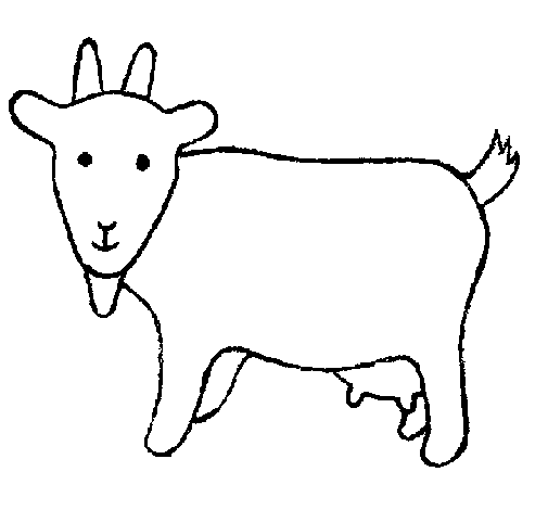 Desenho de Cabra 2 para Colorir