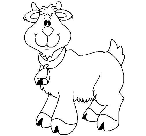 Desenho de Cabra 3 para Colorir
